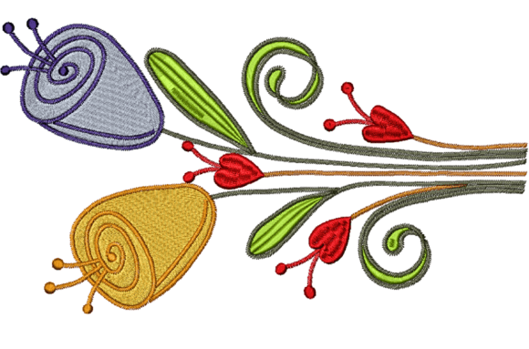 Alien Flowers: A Cosmic Embroidery Design