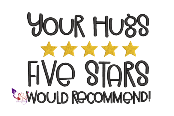 Five Star Hugs: A Heartfelt Embroidery Design