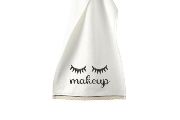 Make Up Eyelashes Embroidery Design