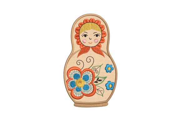 Nesting Doll Embroidery Design