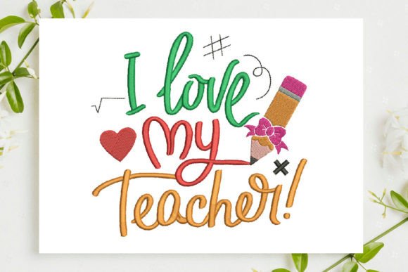 Teacher Quote Embroidery Design